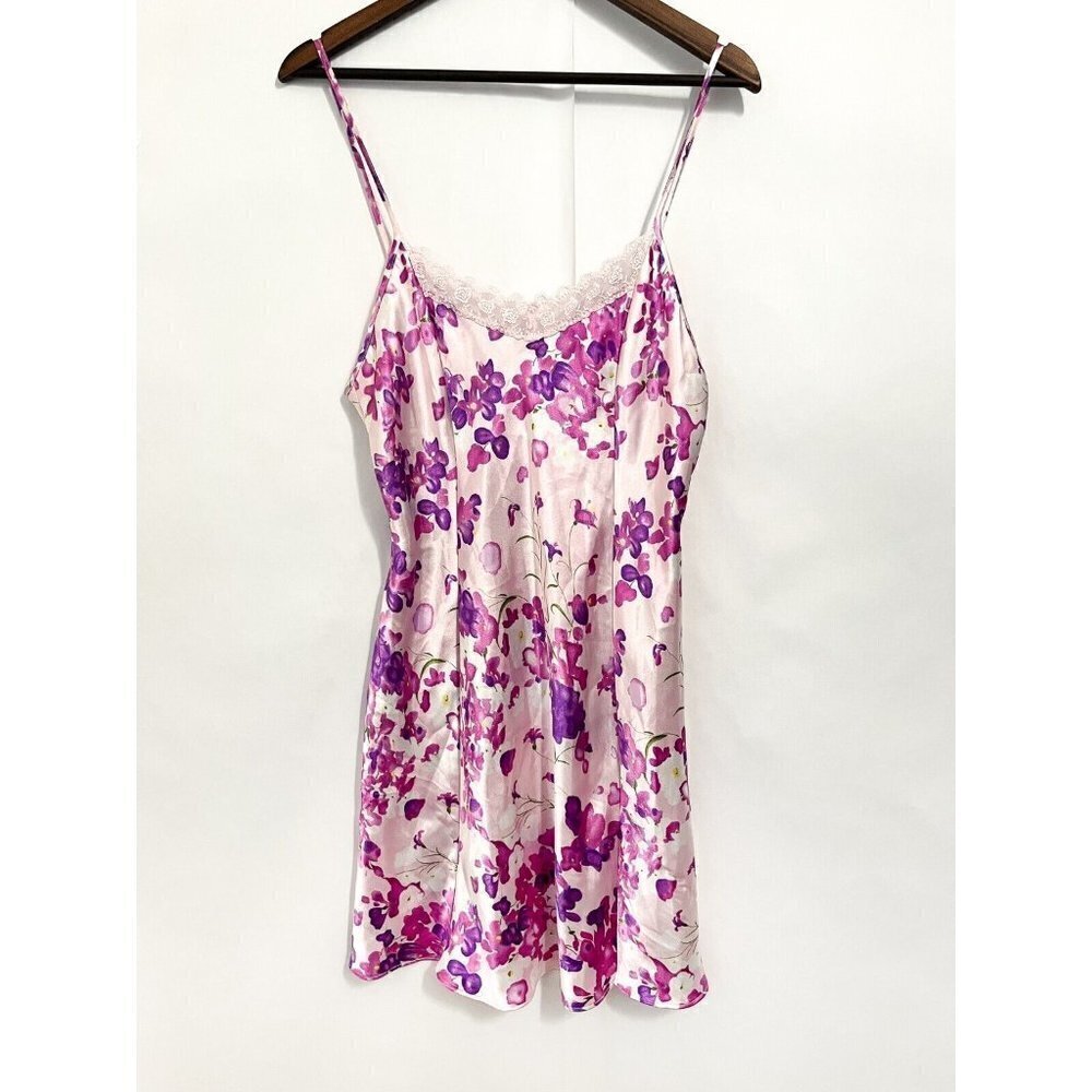 Private Luxuries Women's Lingerie Dress Size M Y2k Nightgown Strappy Floral